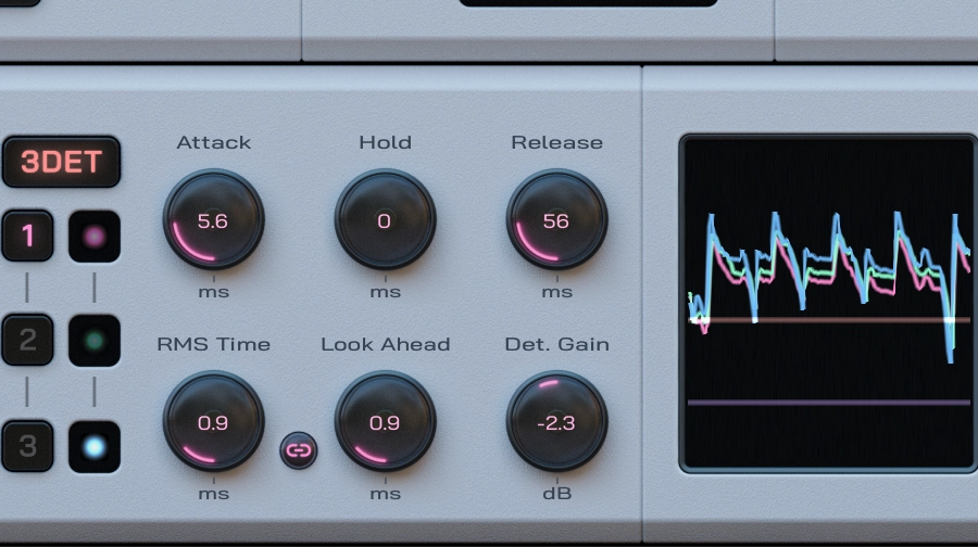 Controls for the amek mastering compressor features in our multi-channel compressor