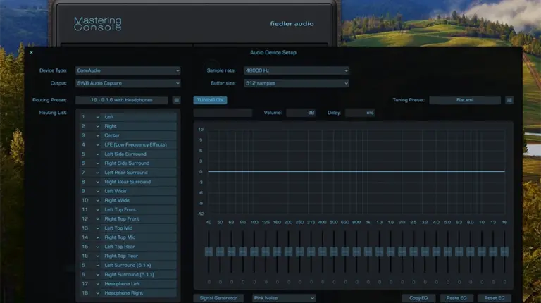 Mastering Console audio device setup